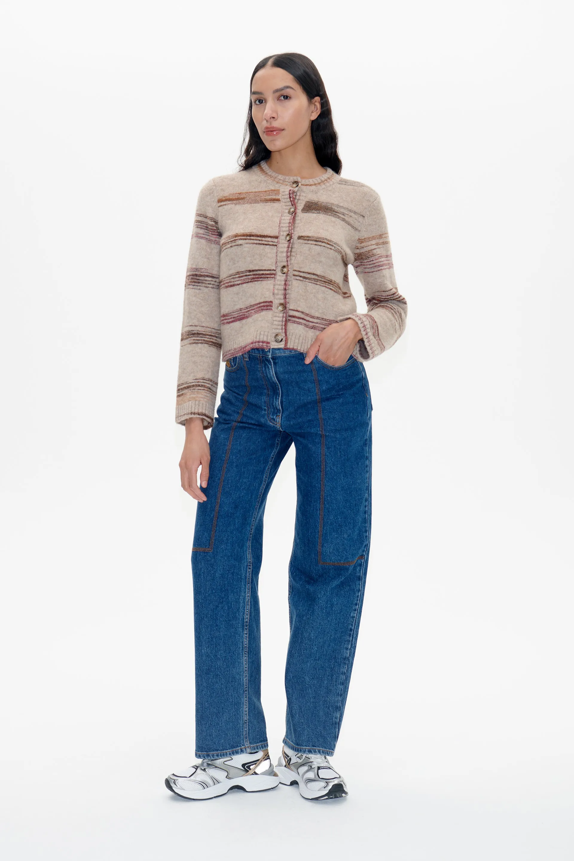 CECILLY CARDIGAN | Nomad Stripe sold by Baum und Pferdgarten