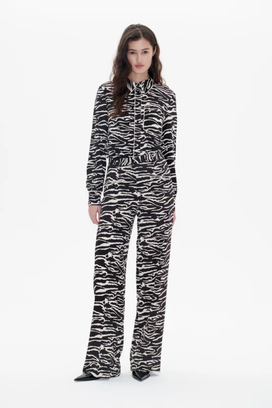 NAIMA TROUSERS | Black Whisper Zebra sold by Baum und Pferdgarten