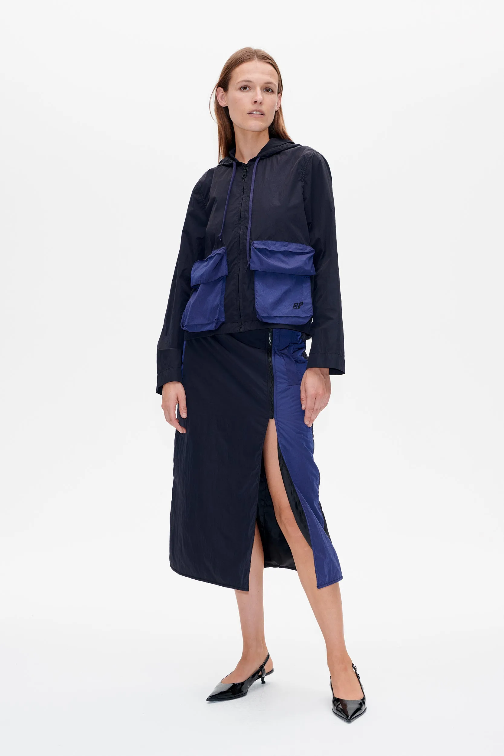 BOLA JACKET | Black Blue Nylon sold by Baum und Pferdgarten