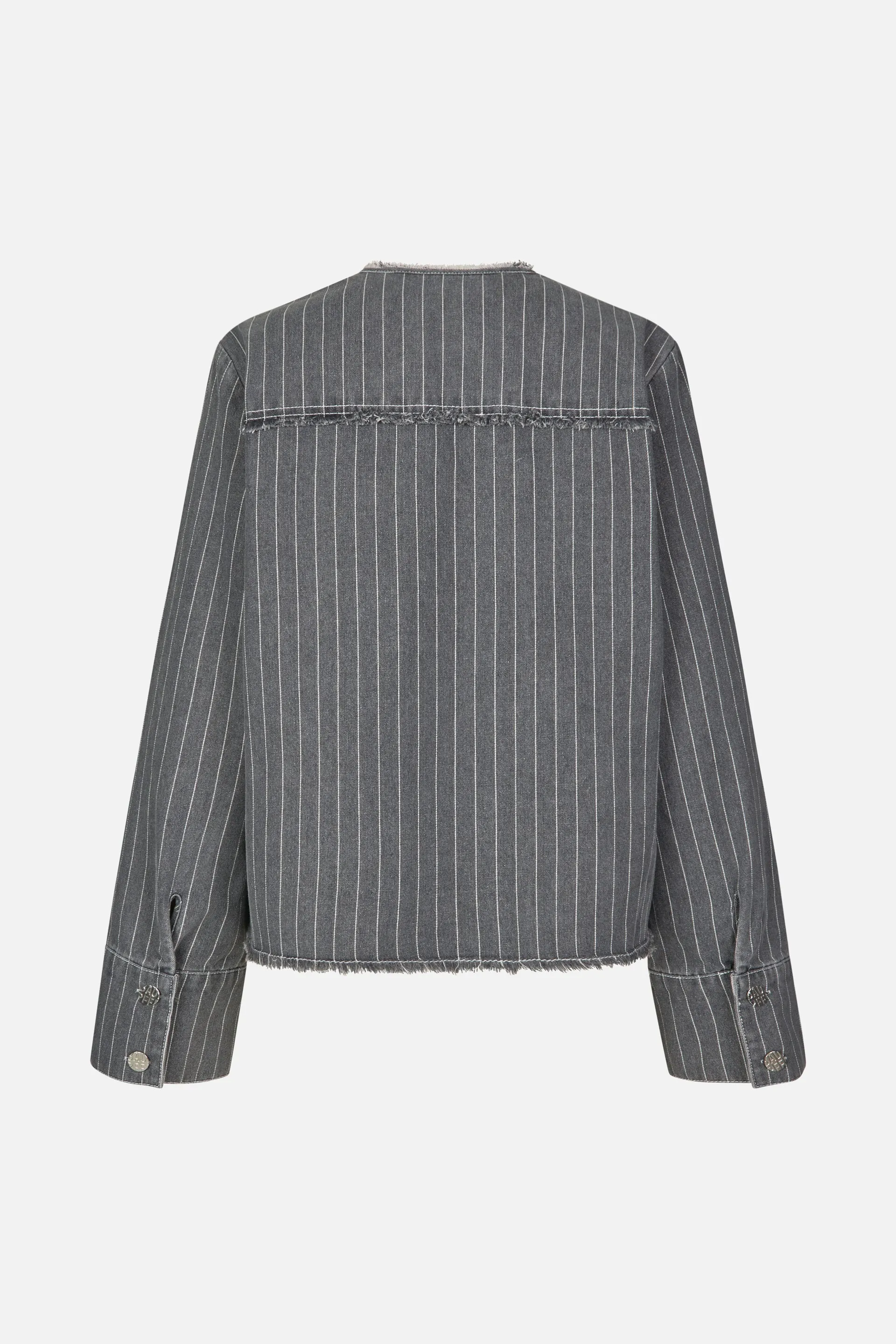 BO JACKET | Grey Pinstripe Denim sold by Baum und Pferdgarten product image thumbnail 4