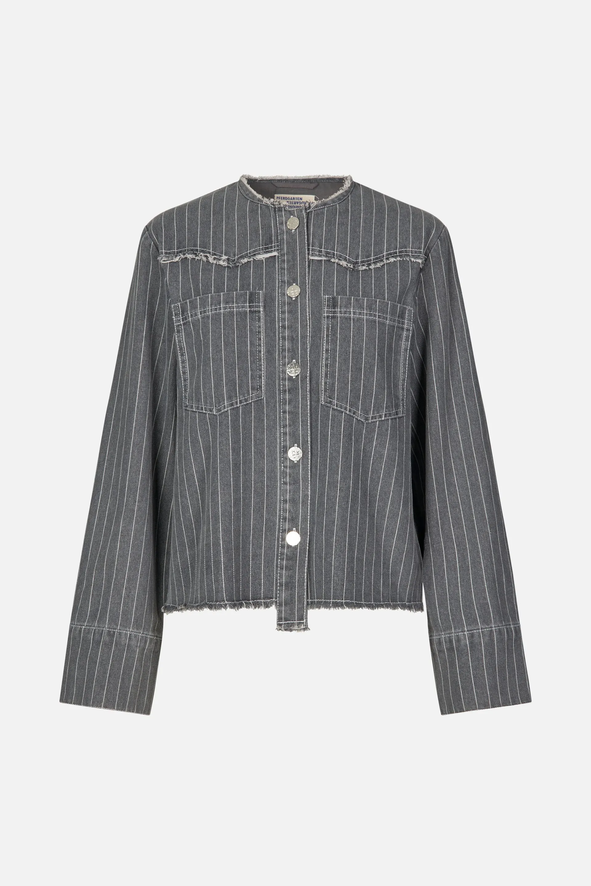 BO JACKET | Grey Pinstripe Denim sold by Baum und Pferdgarten product image thumbnail 3