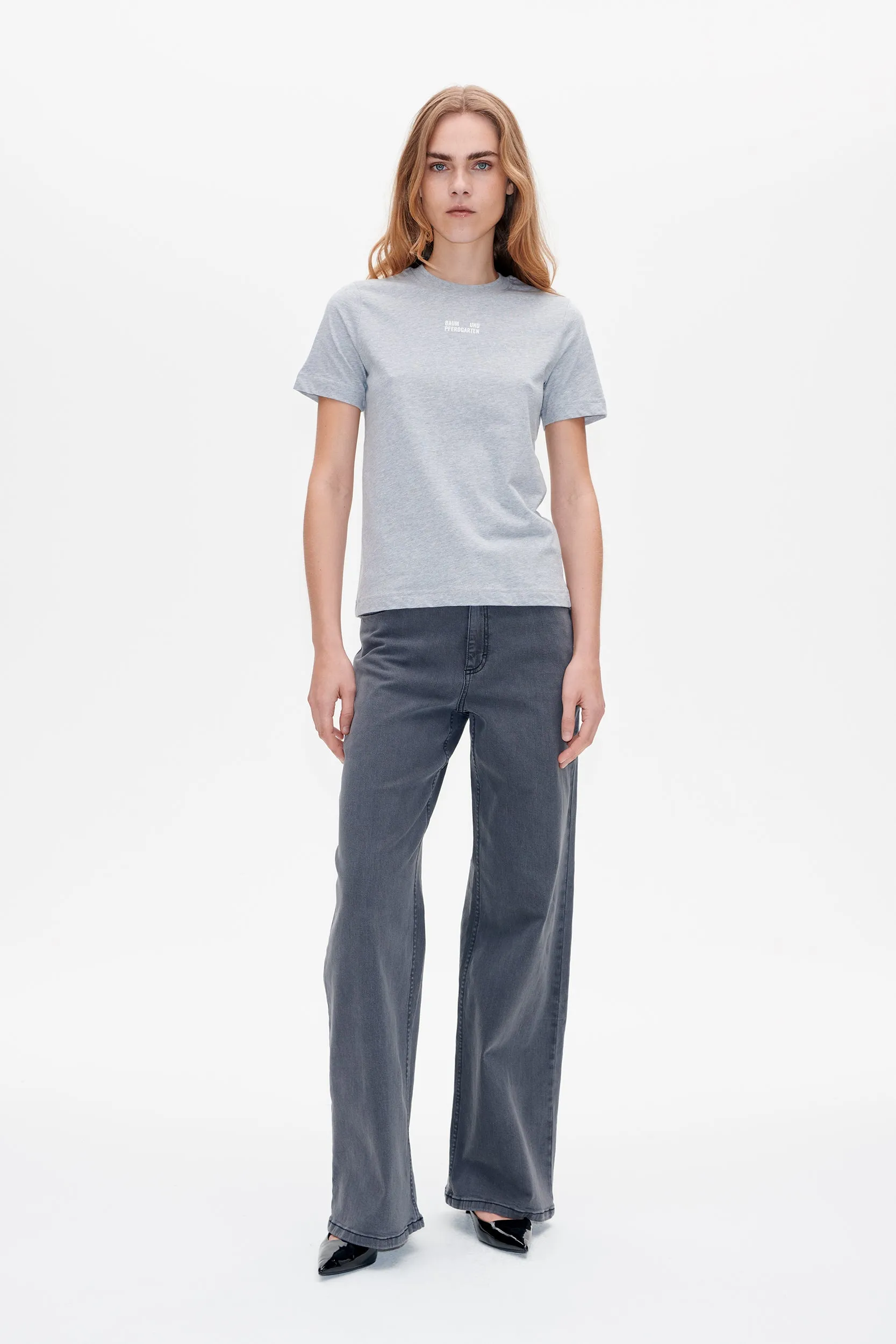 JALONA T-SHIRT | Grey Melange sold by Baum und Pferdgarten