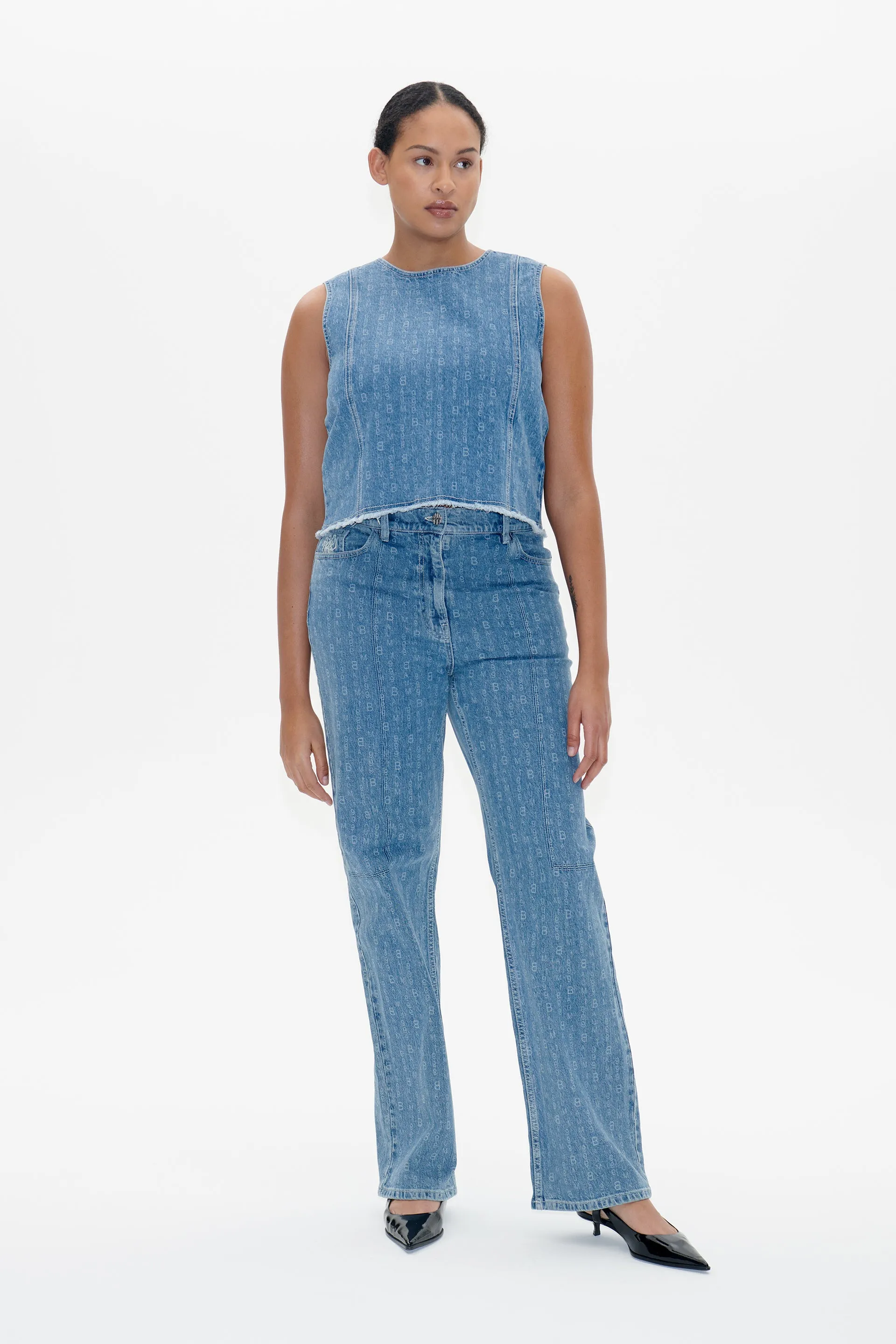 MADINE BLOUSE | 99 Denim Blue sold by Baum und Pferdgarten