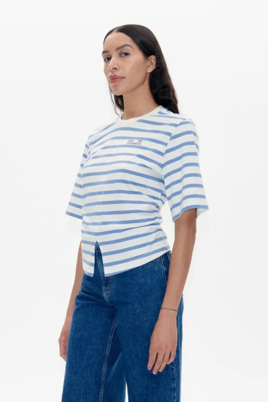 JUMA T-SHIRT | Blue Ebb Whisper Stripe sold by Baum und Pferdgarten