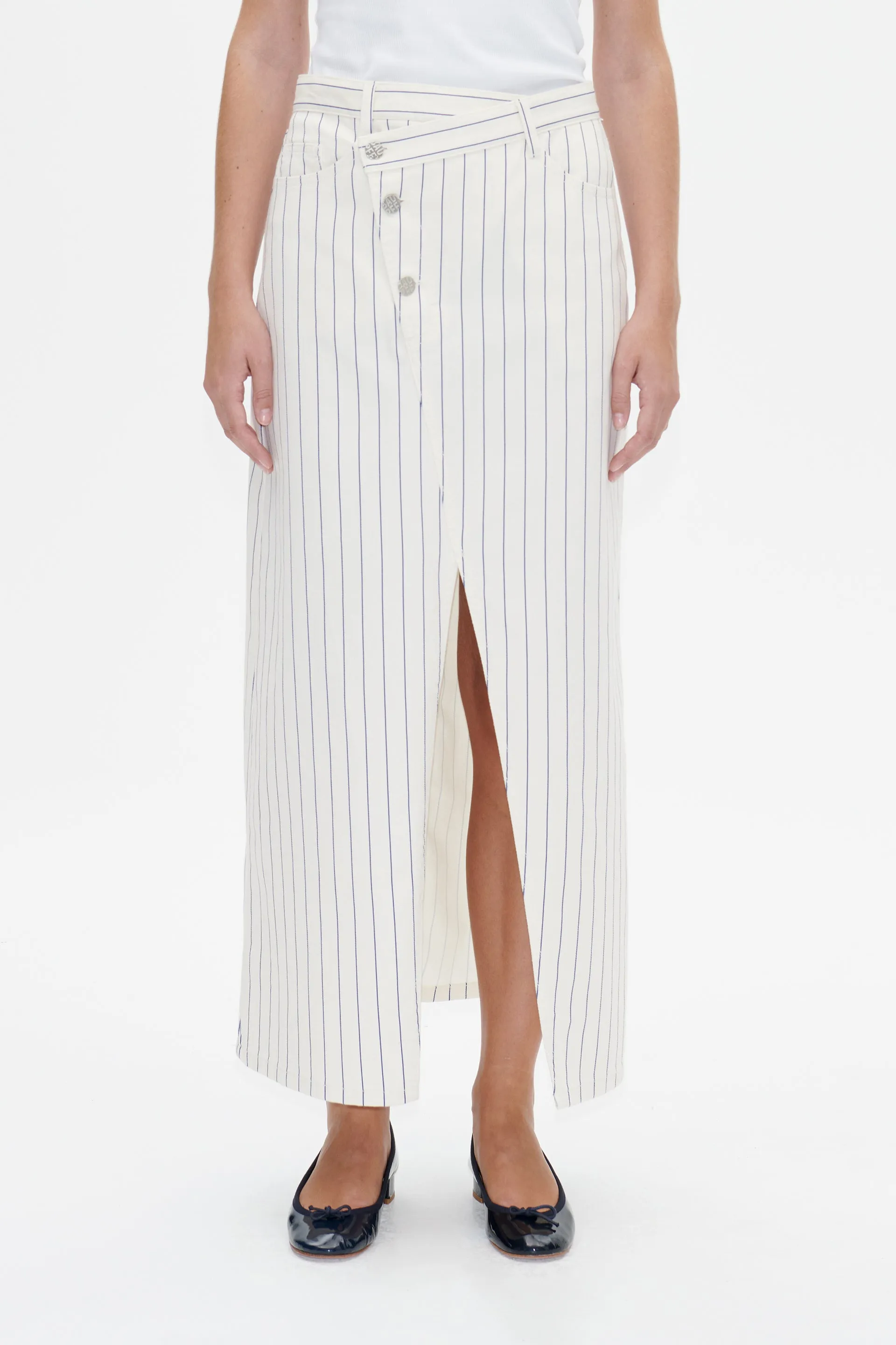 SIGGE SKIRT | White Sand Pinstripe sold by Baum und Pferdgarten product image thumbnail 4