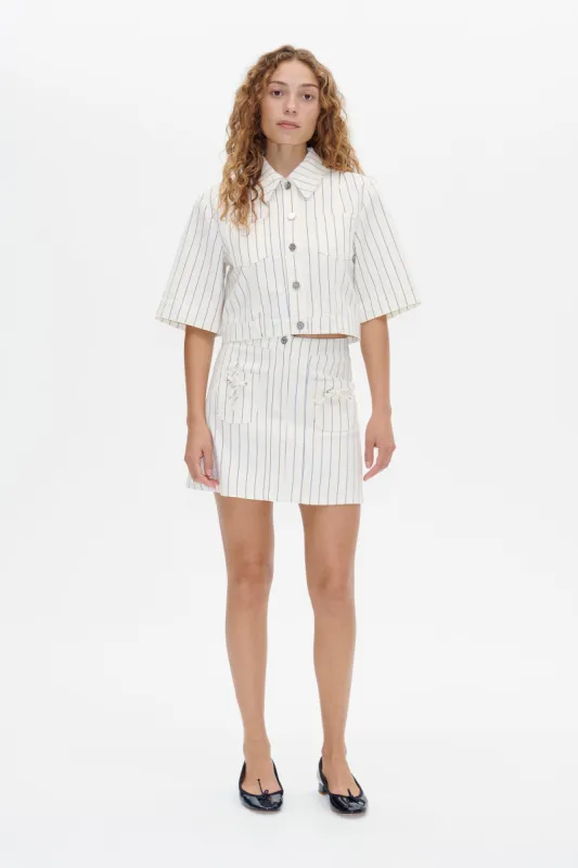 MAJSA SHIRT | White Sand Pinstripe made by Baum und Pferdgarten