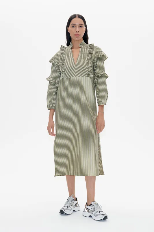 AHADI DRESS | Sphagnum Stripe sold by Baum und Pferdgarten