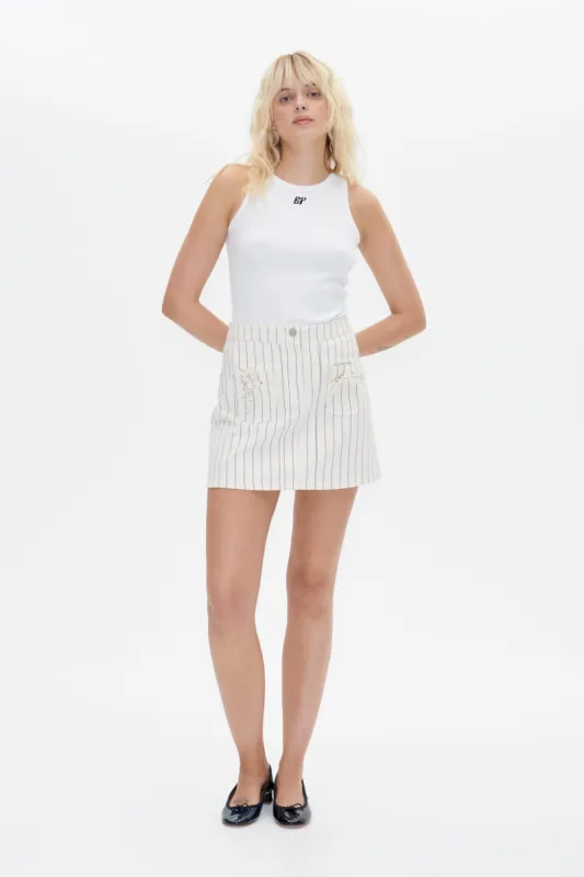 SAIMA SKIRT | White Sand Pinstripe sold by Baum und Pferdgarten