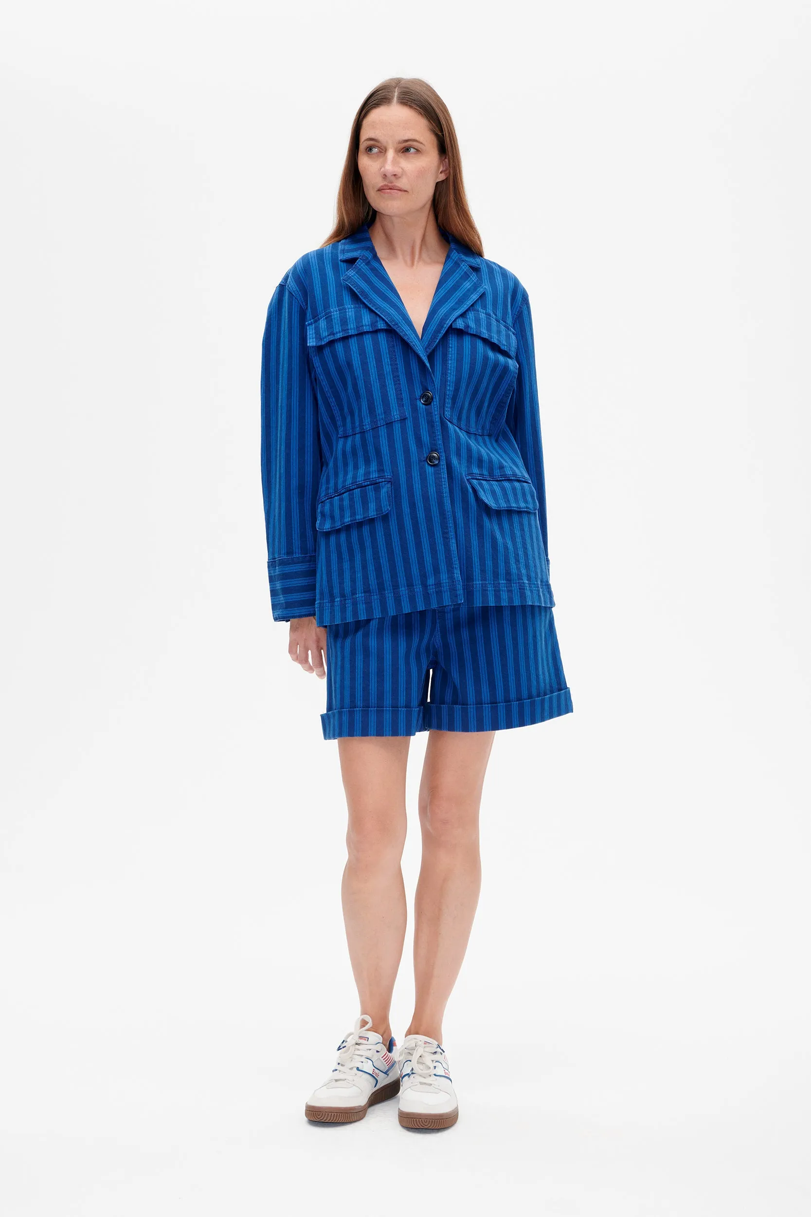 BINA JACKET | Blue Depths Stripe sold by Baum und Pferdgarten