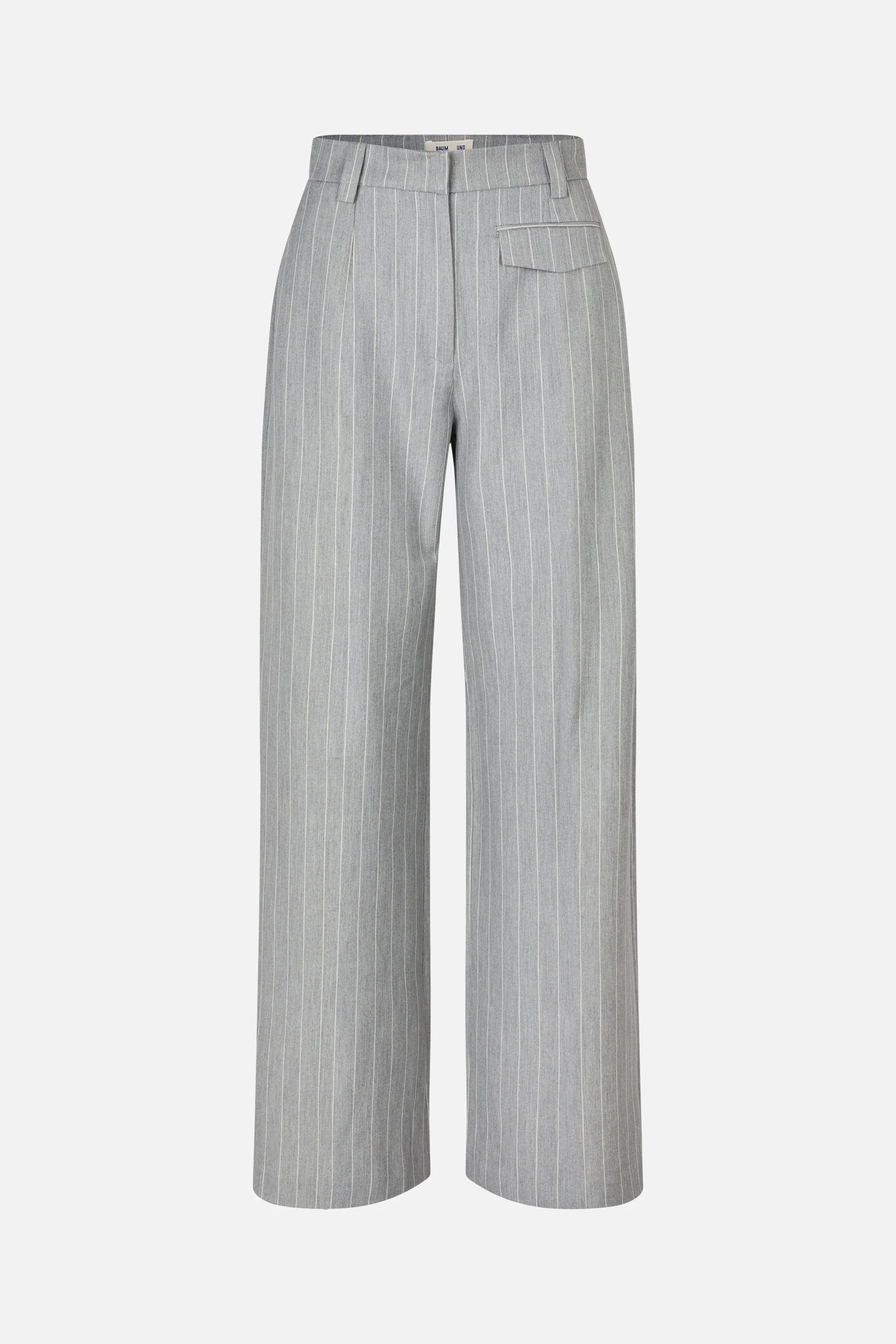 NILO TROUSERS | Grey Wallstreet Pinstripe sold by Baum und Pferdgarten product image thumbnail 3