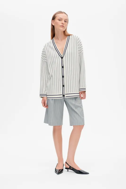 CISSI CARDIGAN | Creme Navy Stripe sold by Baum und Pferdgarten