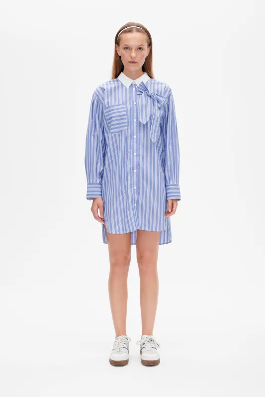 ANCIA DRESS | Wedge Blue Stripe sold by Baum und Pferdgarten
