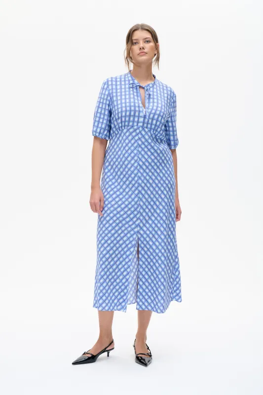 ANNELIEK DRESS | Blue Painted Check sold by Baum und Pferdgarten