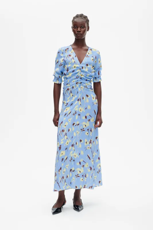 AMMA DRESS | Azurine Green Flower sold by Baum und Pferdgarten