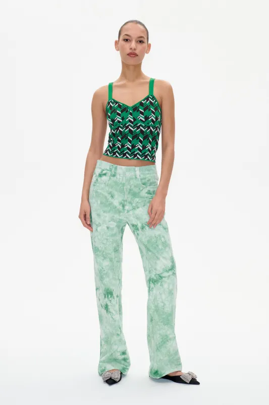 CATLIN TOP | Green Geometric sold by Baum und Pferdgarten