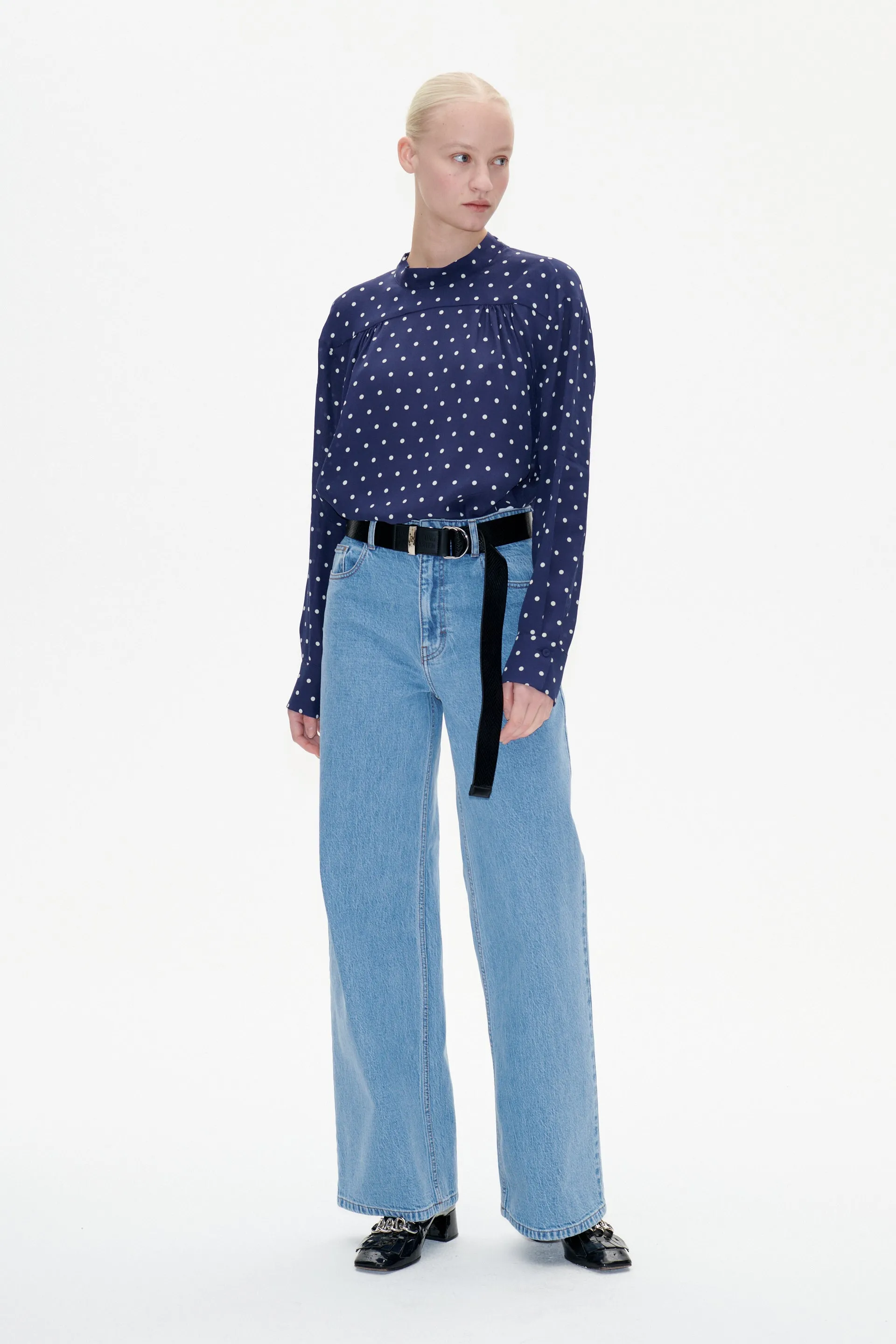 MONTANIA BLOUSE | Blue Margot Dot sold by Baum und Pferdgarten