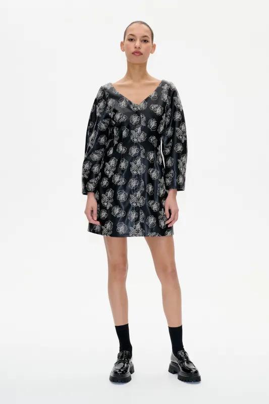 AROHI DRESS | Black Stitch Flower sold by Baum und Pferdgarten