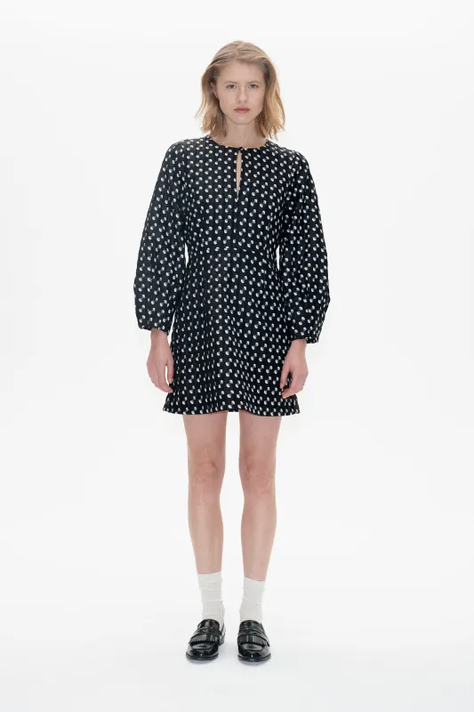 AFIFA DRESS | Black Jacquard Dot sold by Baum und Pferdgarten