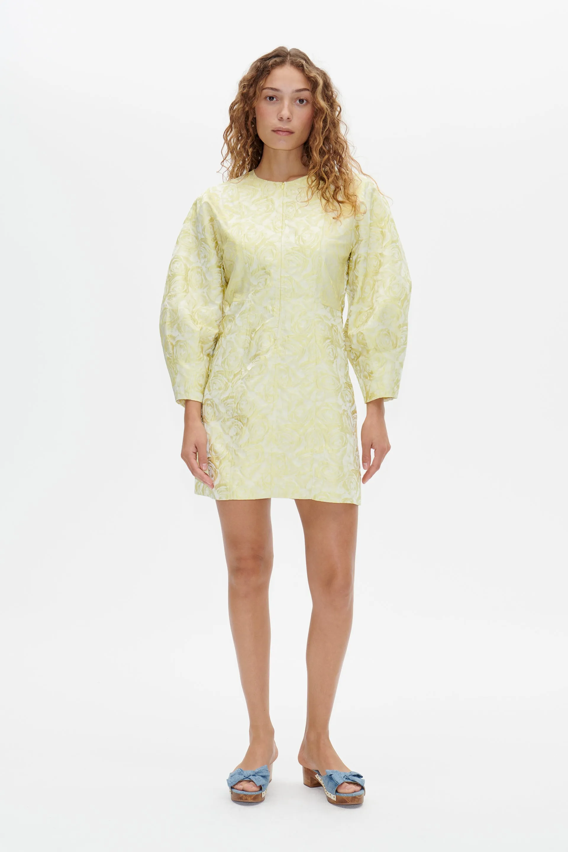 AMYRA DRESS | Yellow Rose Jacquard sold by Baum und Pferdgarten