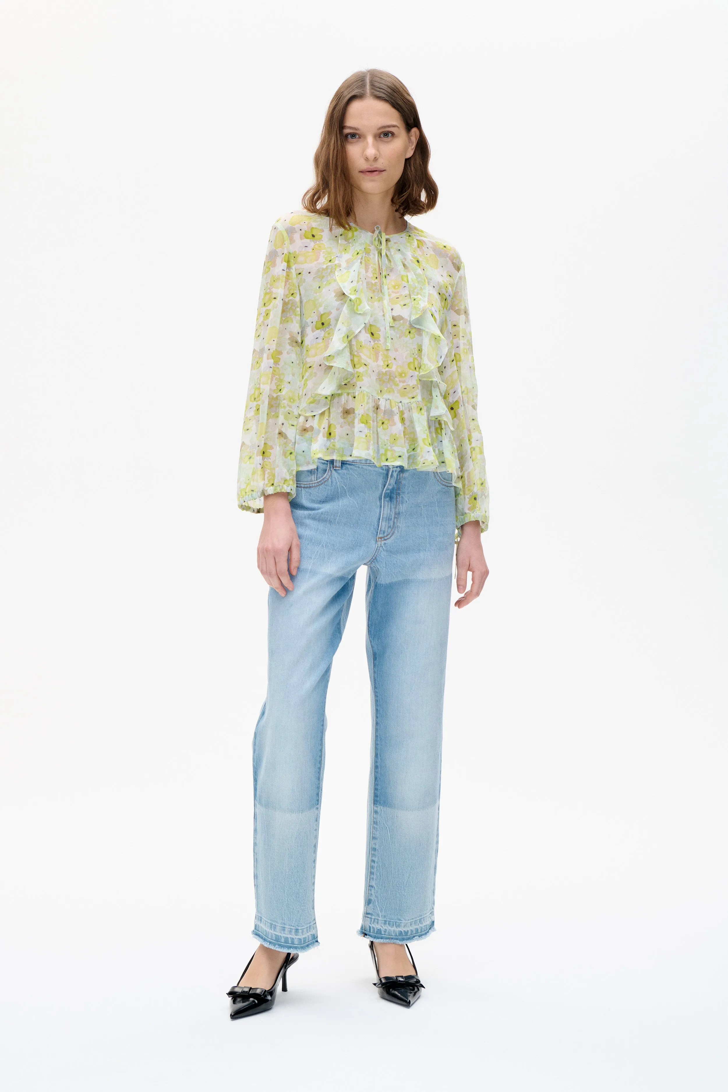 MIKAELA BLOUSE | Sunny Lime Flower sold by Baum und Pferdgarten product image thumbnail 2
