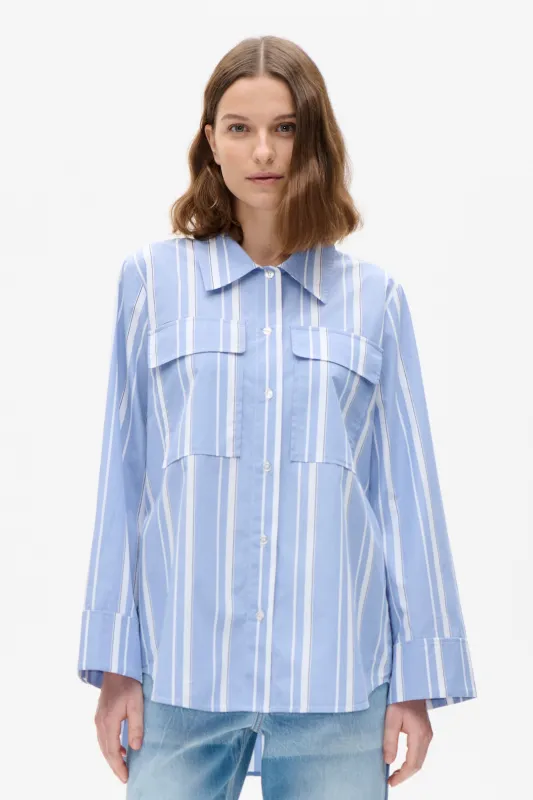 MILO SHIRT | Breezy Blue Stripe sold by Baum und Pferdgarten
