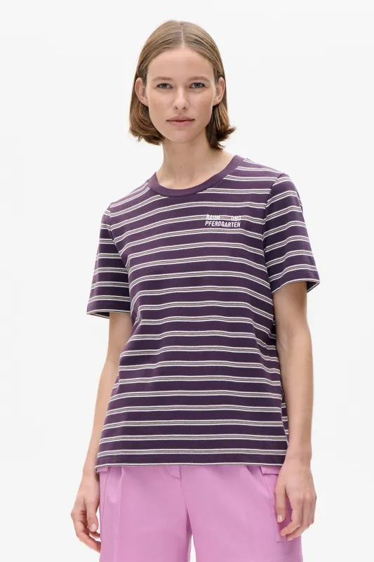 JAWO T-SHIRT | Plum Polo Stripe sold by Baum und Pferdgarten