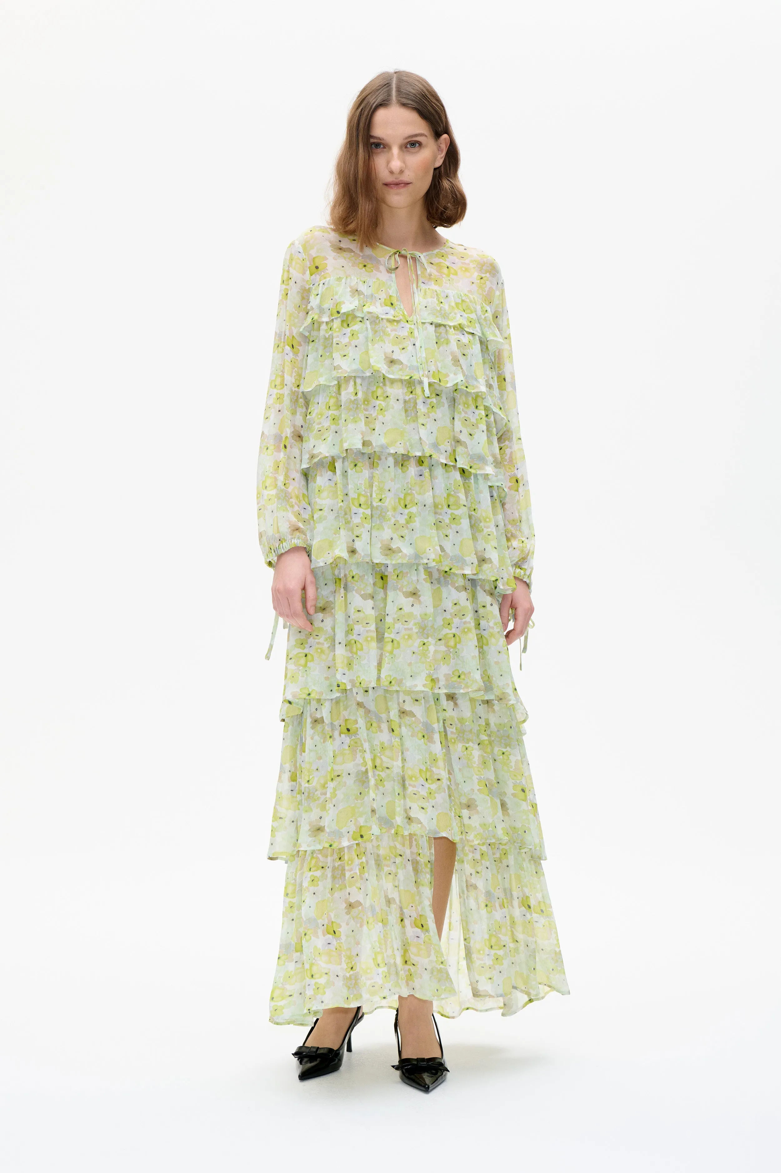 ARIELLE DRESS | Sunny Lime Flower sold by Baum und Pferdgarten