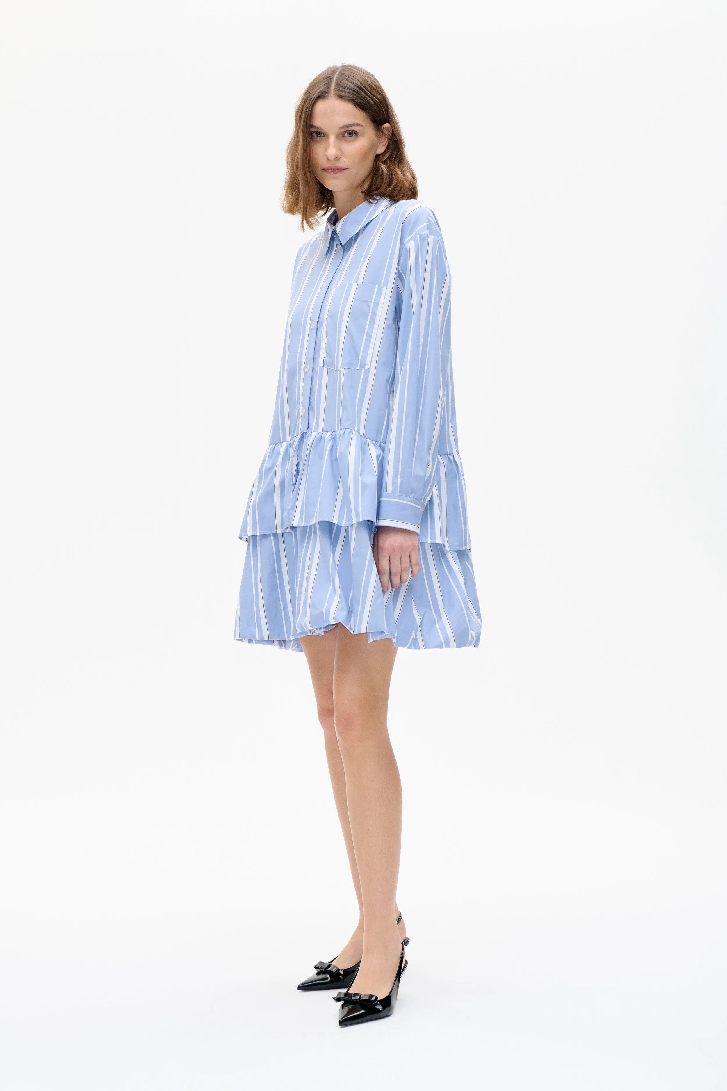 ANNALEA DRESS | Breezy Blue Stripe sold by Baum und Pferdgarten