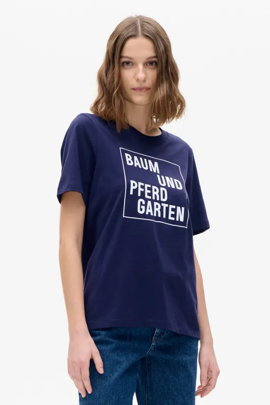 JAWO T-SHIRT | Navy Logo Box sold by Baum und Pferdgarten