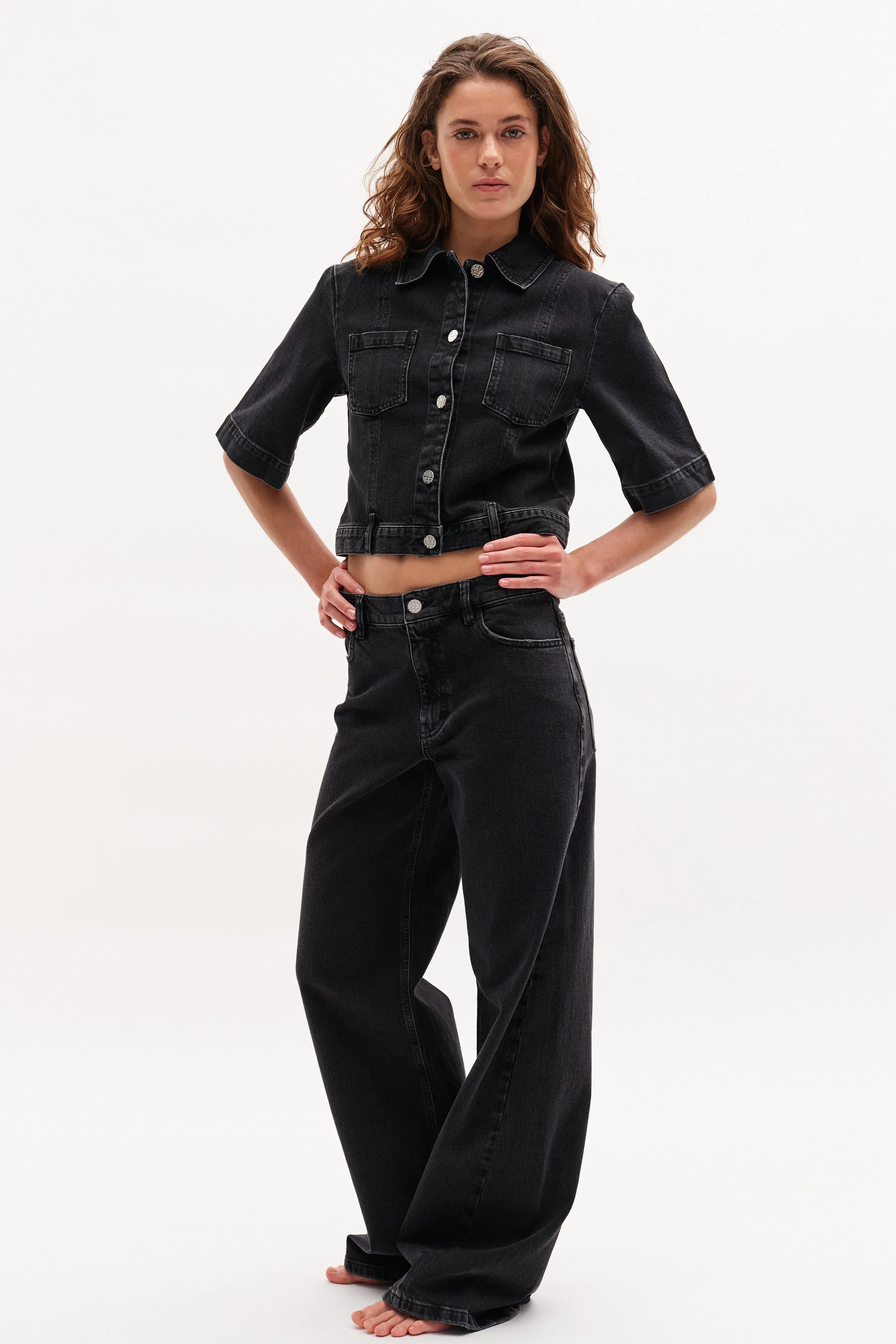 NO 05 SHIRT | Black Washed Denim sold by Baum und Pferdgarten product image thumbnail 2