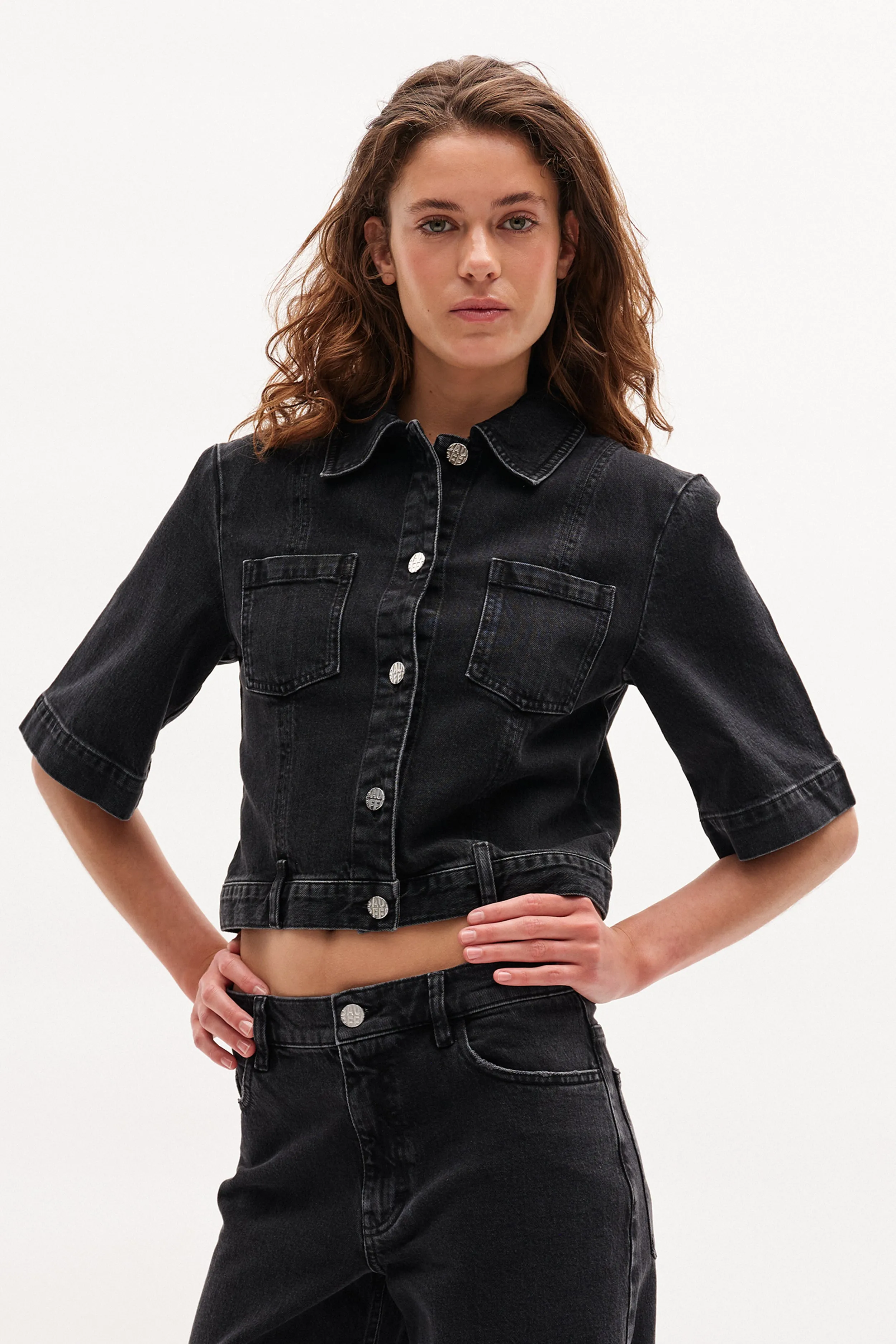 NO 05 SHIRT | Black Washed Denim sold by Baum und Pferdgarten