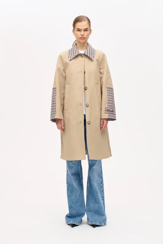 DONNIE COAT | Brown Camel Check sold by Baum und Pferdgarten
