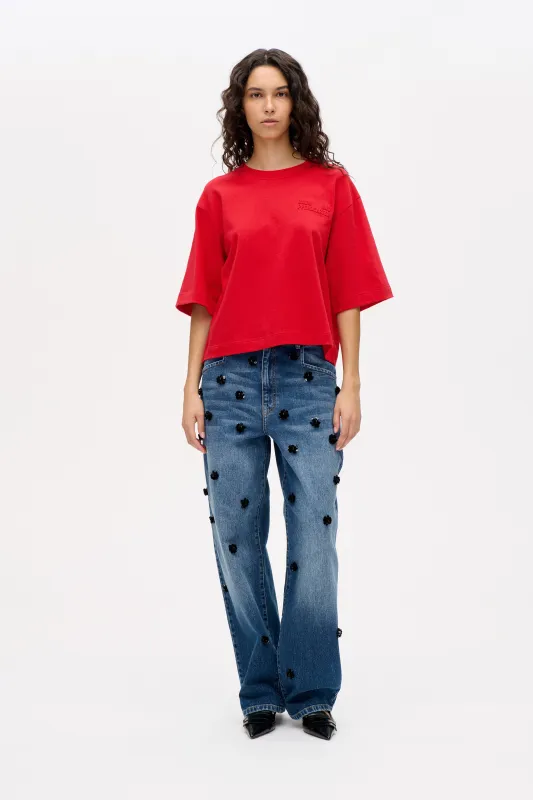 JIANA T-SHIRT | Crimson Red sold by Baum und Pferdgarten