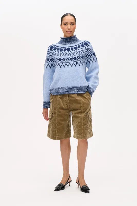 CIANA SWEATER | Blue Fair Isle sold by Baum und Pferdgarten