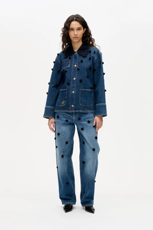 BEANNIE JACKET | Denim Sequince Flower sold by Baum und Pferdgarten