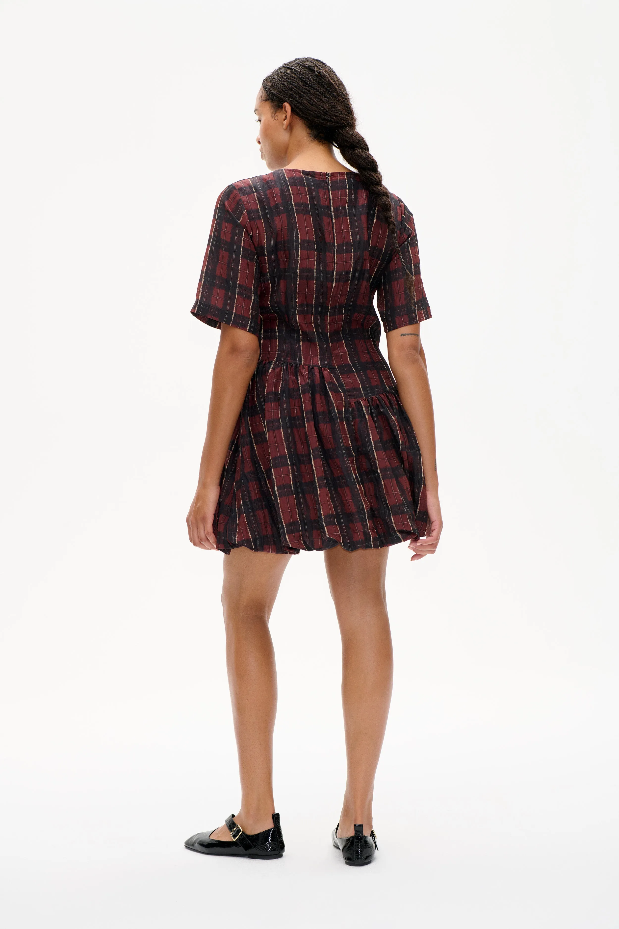 ASTRID DRESS | Dark Red Check sold by Baum und Pferdgarten product image thumbnail 2