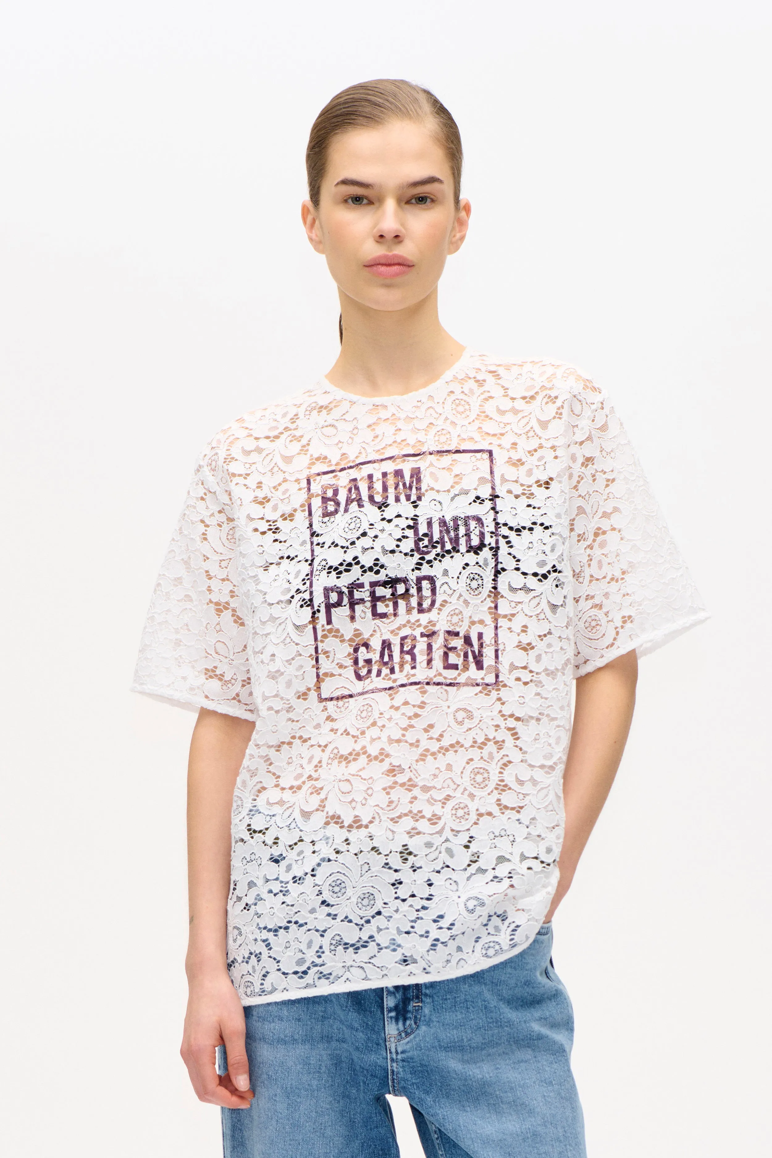 MANDIE BLOUSE | Bright White Plum sold by Baum und Pferdgarten