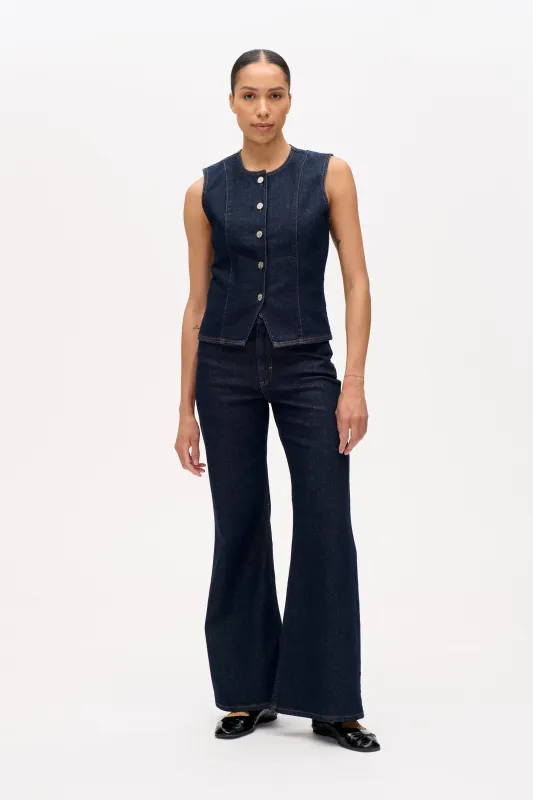 MENE BLOUSE | Dark Denim Wash sold by Baum und Pferdgarten