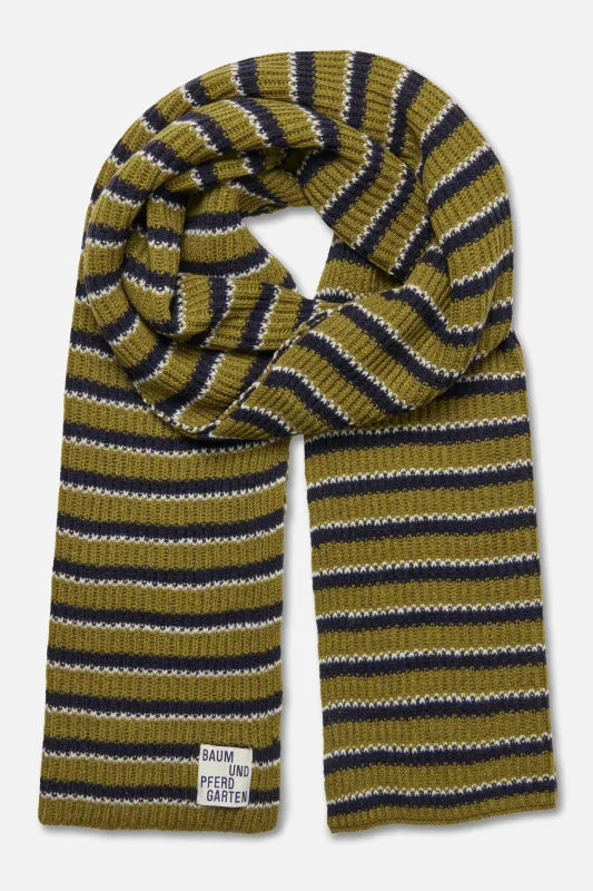 LEORA SCARF | Ivy Green Stripe sold by Baum und Pferdgarten