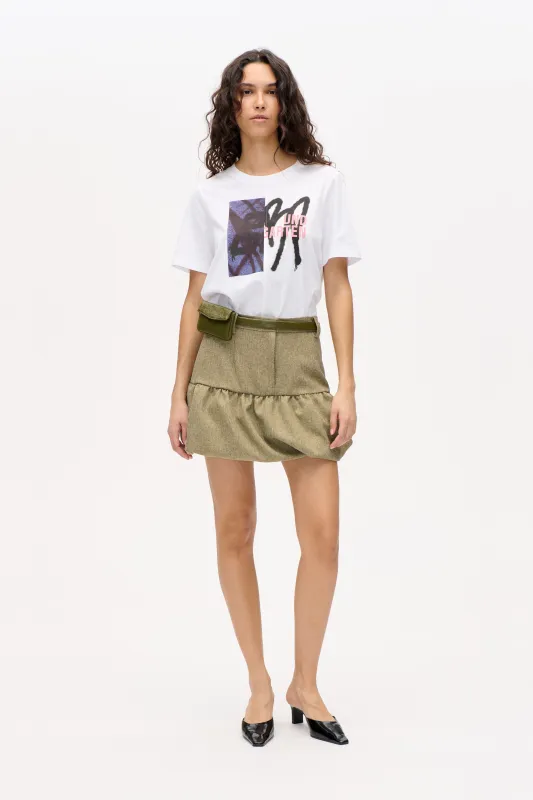 SIKITA SKIRT | Straw Yellow Tweed sold by Baum und Pferdgarten