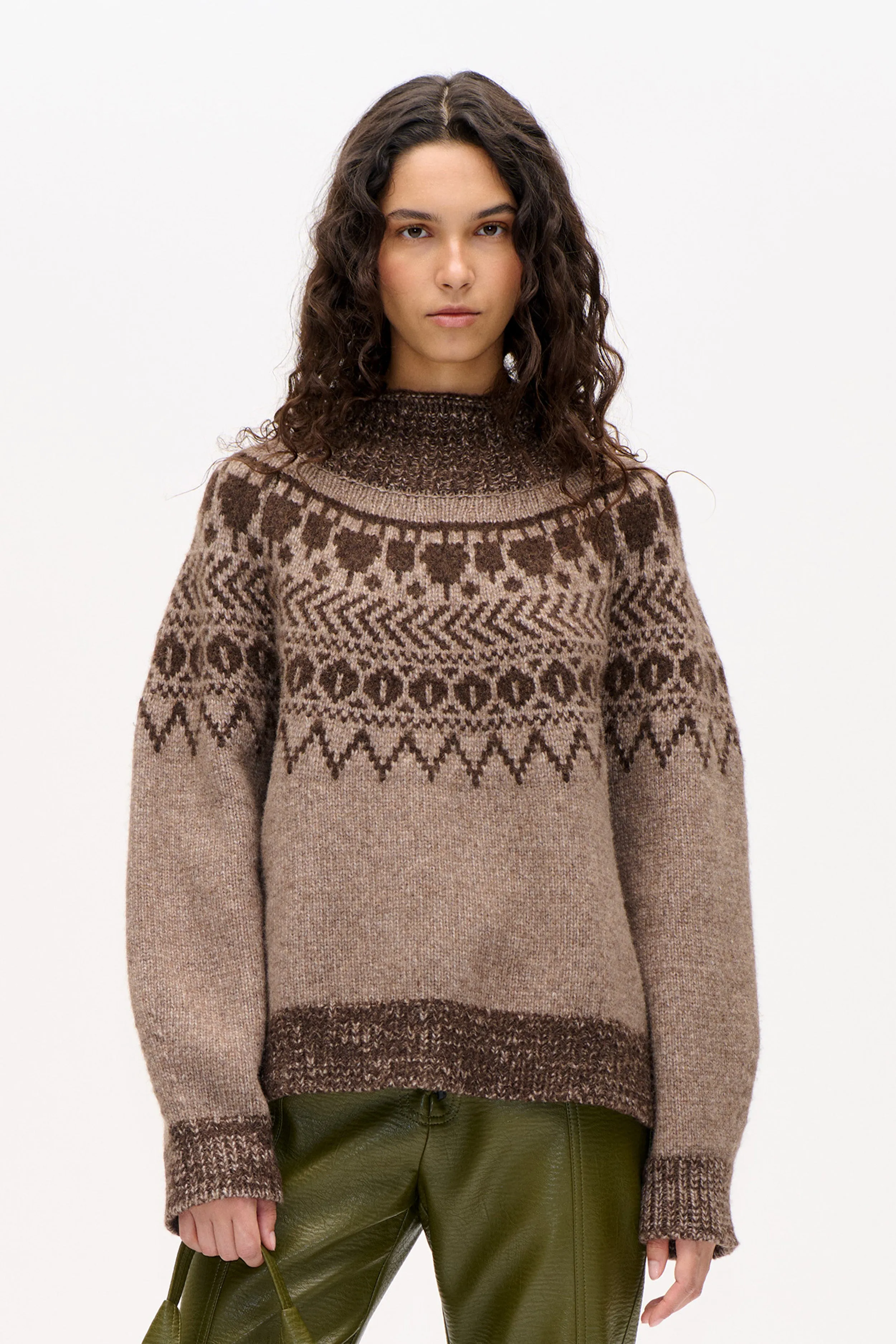 CIANA SWEATER | Brown Fair Isle sold by Baum und Pferdgarten product image thumbnail 2