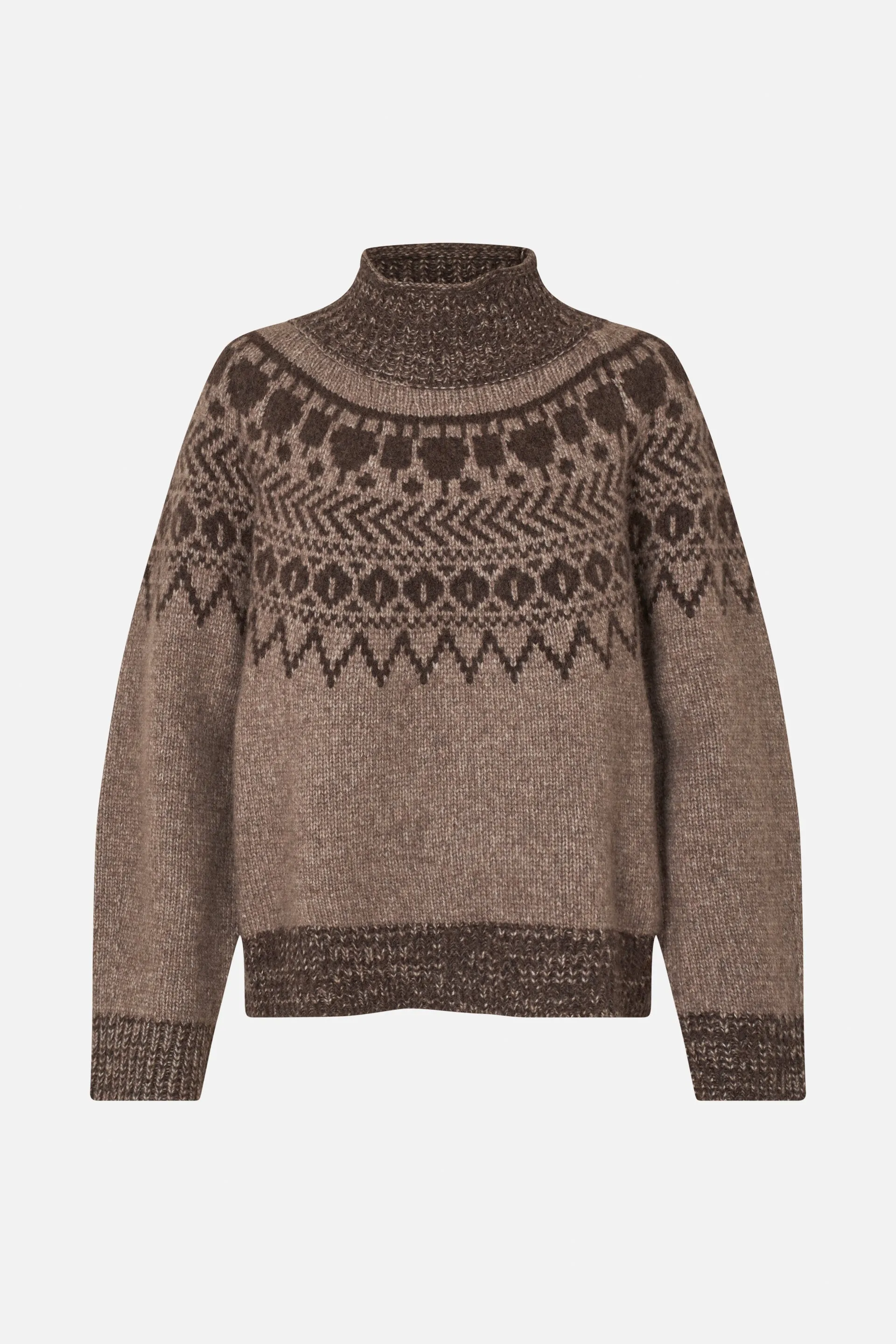 CIANA SWEATER | Brown Fair Isle sold by Baum und Pferdgarten product image thumbnail 4