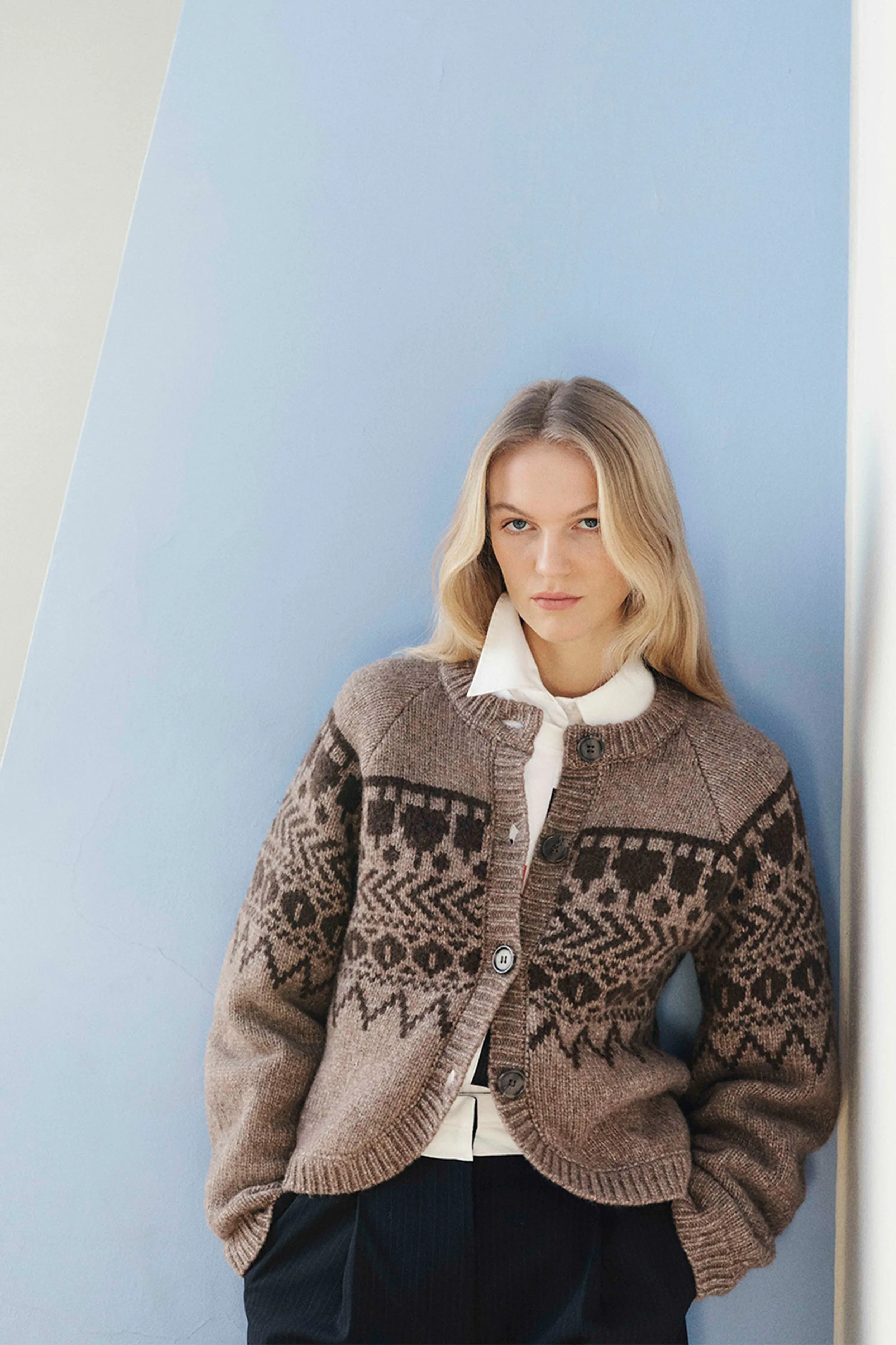 COLIN CARDIGAN | Brown Fair Isle sold by Baum und Pferdgarten product image thumbnail 4