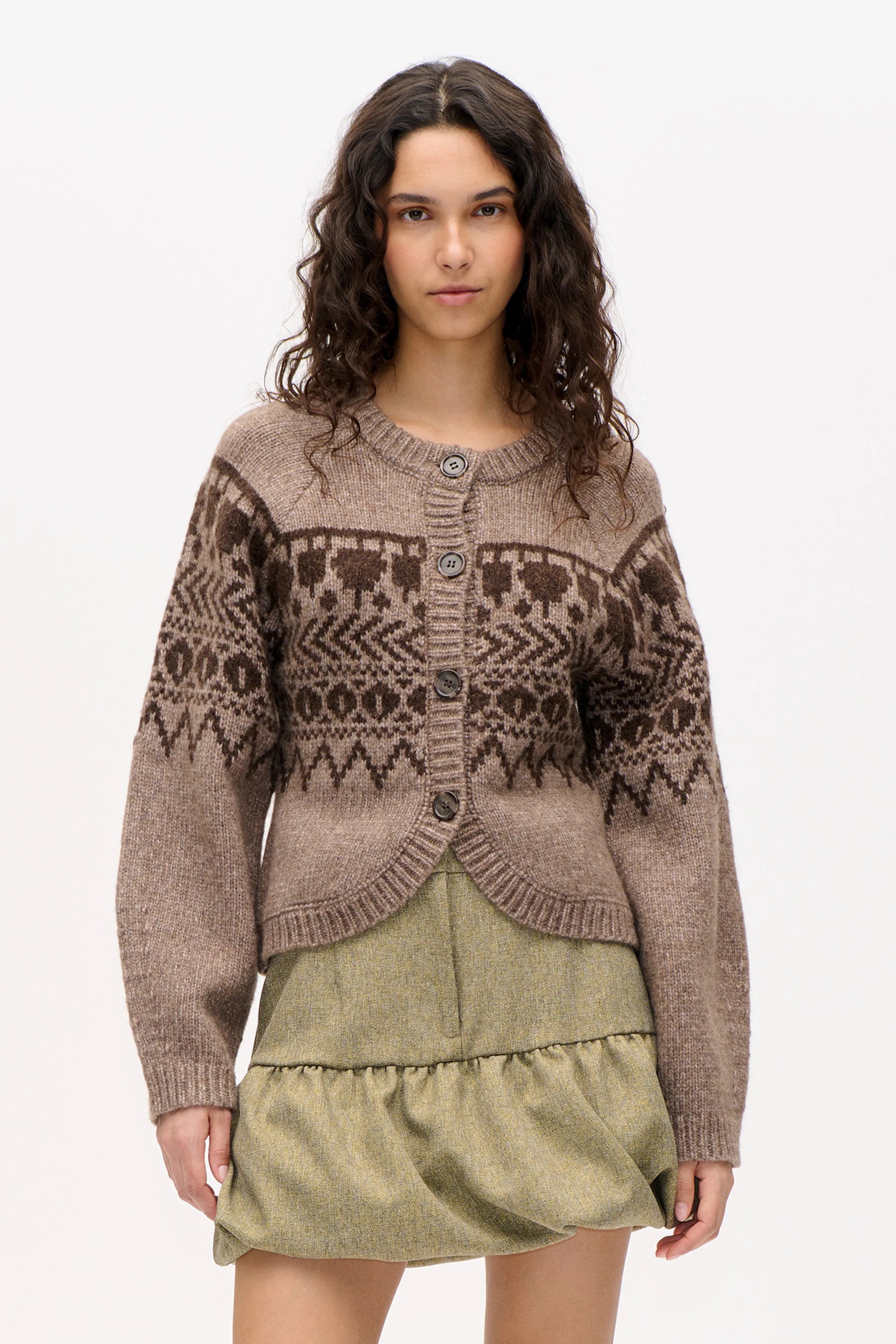 COLIN CARDIGAN | Brown Fair Isle sold by Baum und Pferdgarten product image thumbnail 2