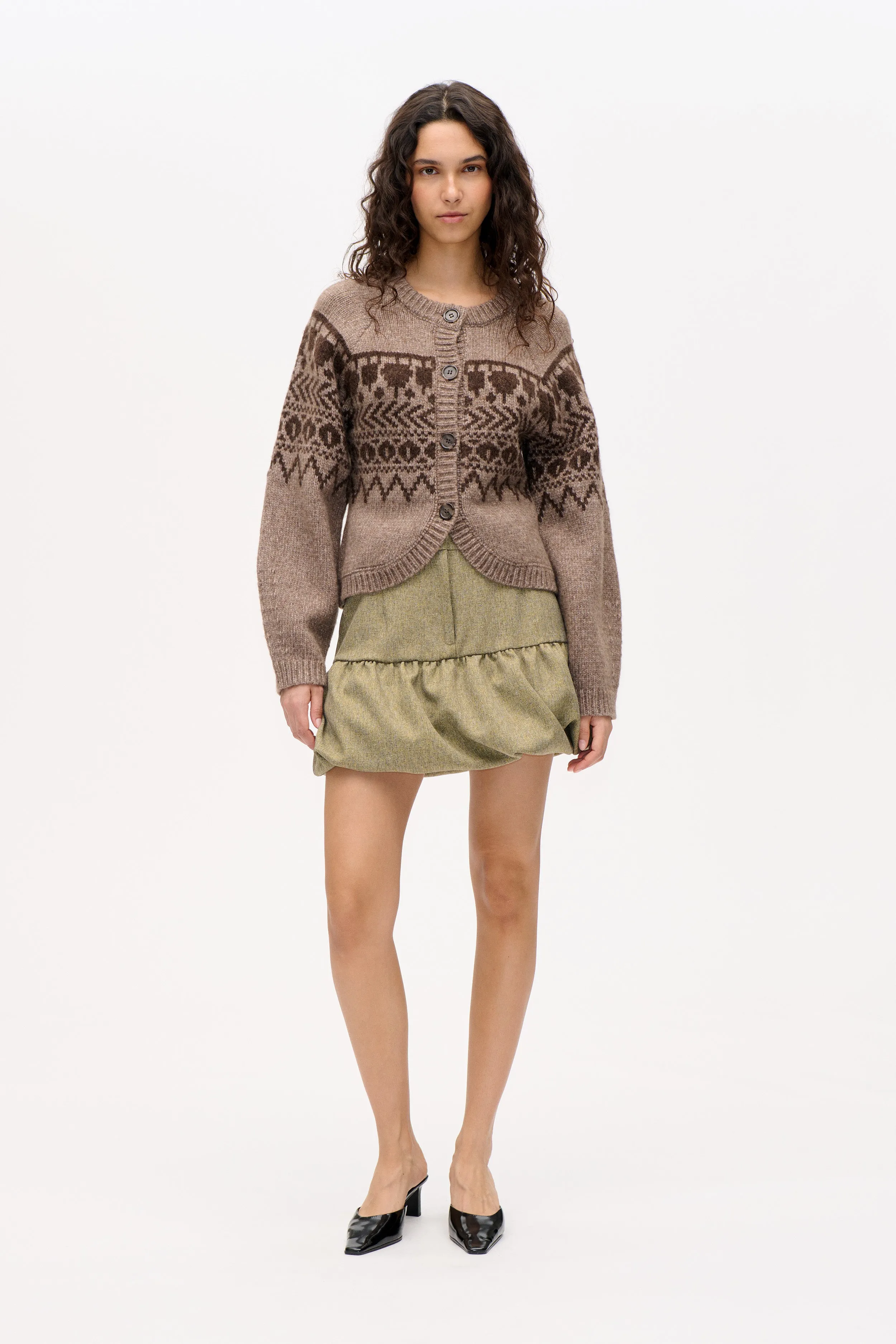 COLIN CARDIGAN | Brown Fair Isle sold by Baum und Pferdgarten