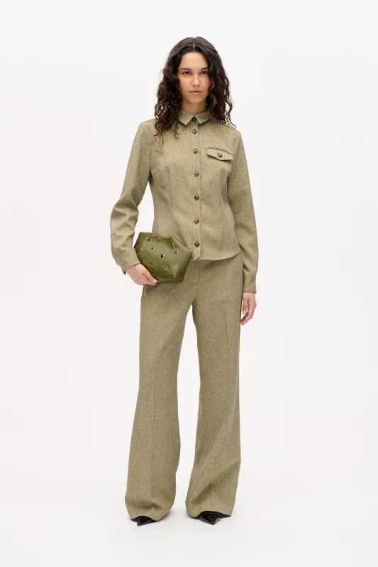 MOLIEN SHIRT | Straw Yellow Tweed sold by Baum und Pferdgarten