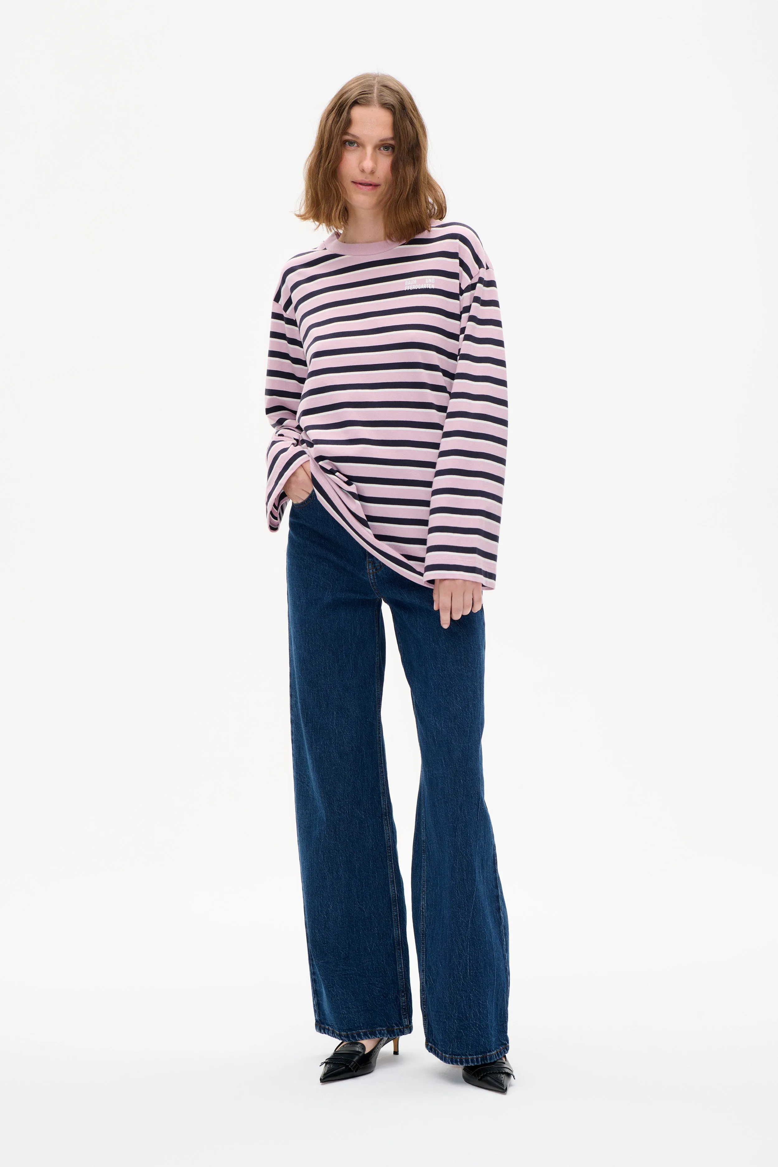 JEEVANA TOP | Dawn Pink Stripes sold by Baum und Pferdgarten
