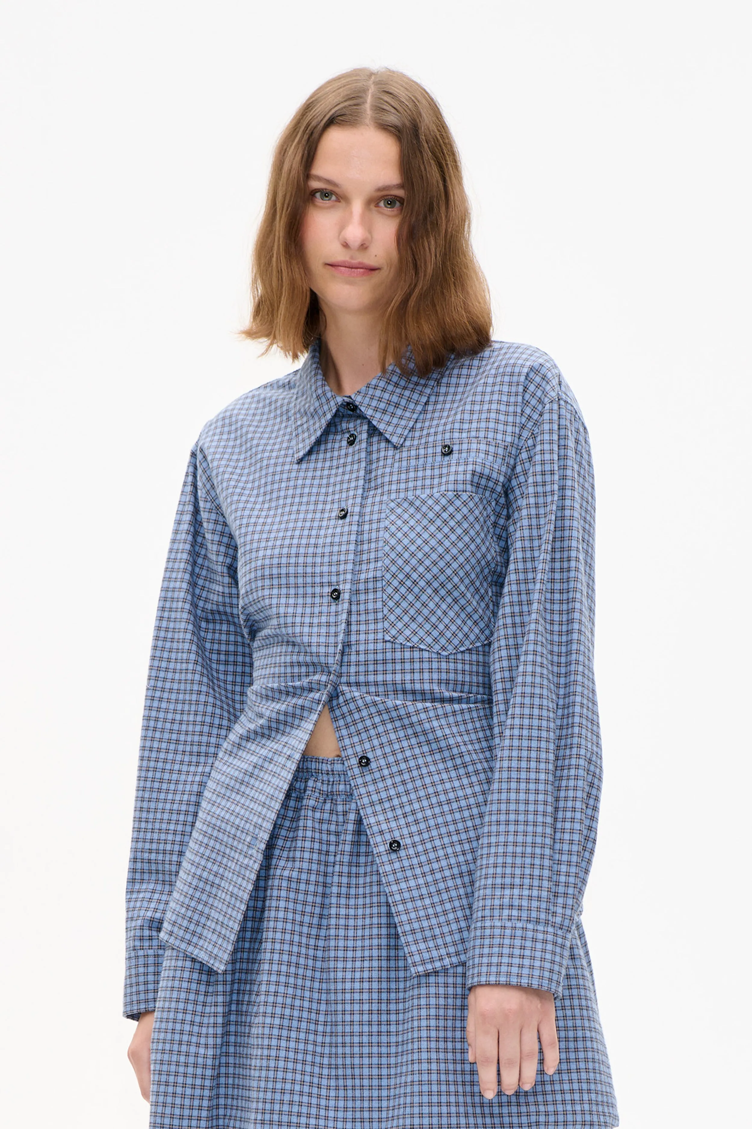 MATINA SHIRT | Blue Flannel Check sold by Baum und Pferdgarten product image thumbnail 3