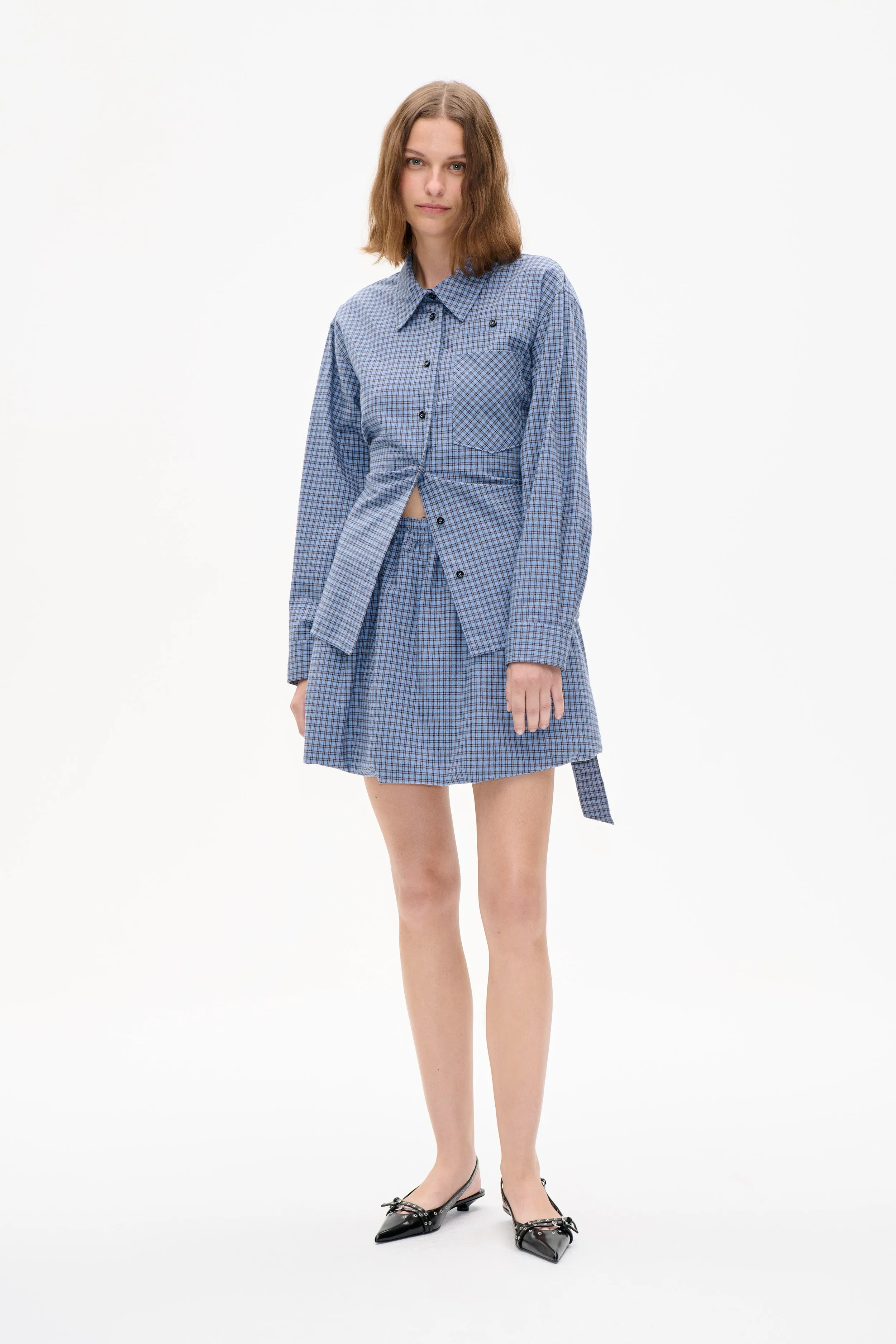 MATINA SHIRT | Blue Flannel Check sold by Baum und Pferdgarten