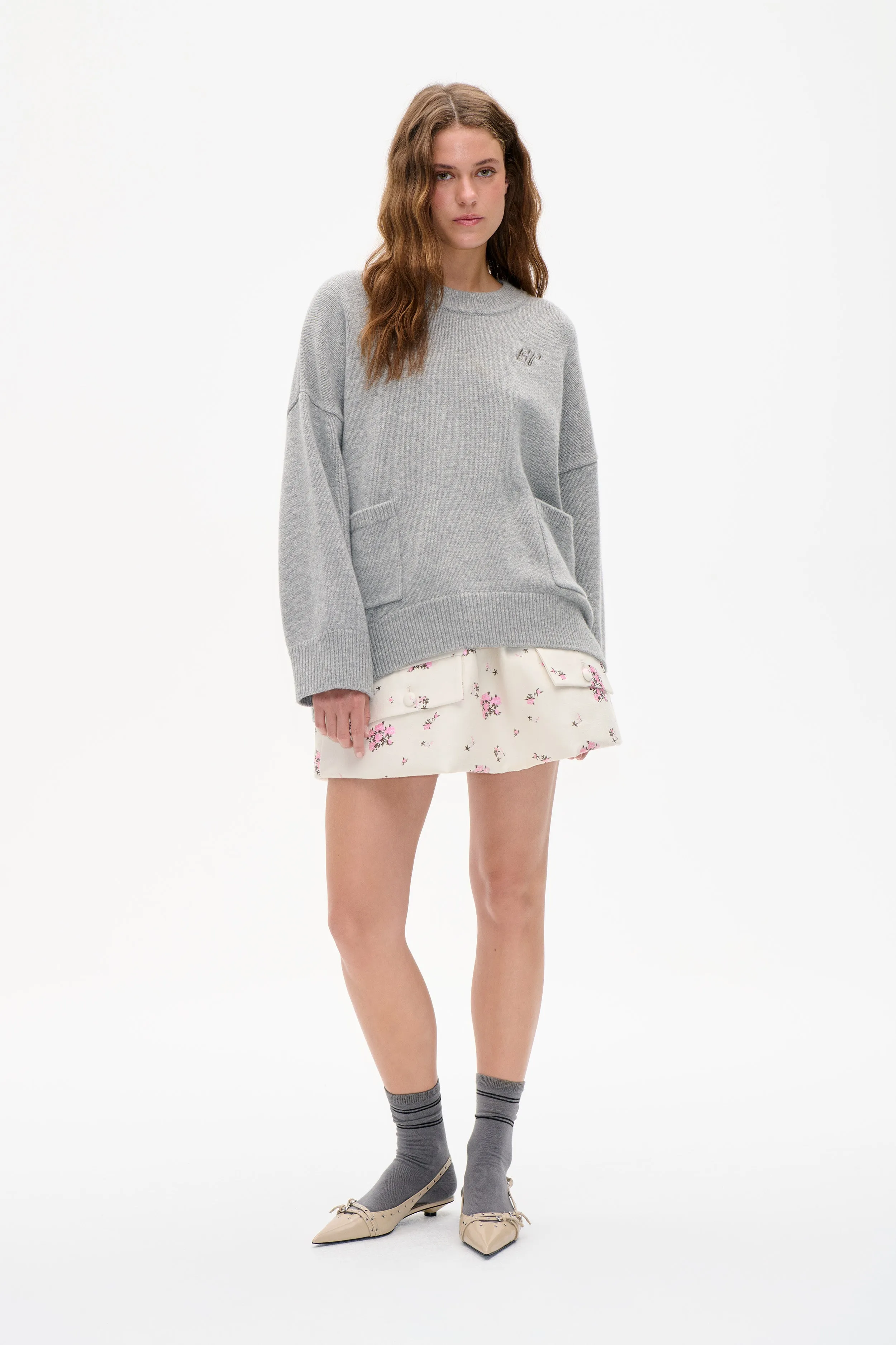 CRISTEL SWEATER | Grey Melange sold by Baum und Pferdgarten